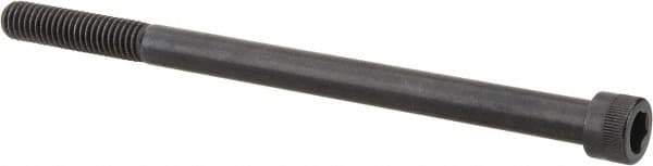 Made in USA - 3/8-16 UNC Hex Socket Drive, Socket Cap Screw - Alloy Steel, Black Oxide Finish, Partially Threaded, 6" Length Under Head - Exact Tool & Supply