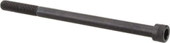 Made in USA - 3/8-16 UNC Hex Socket Drive, Socket Cap Screw - Alloy Steel, Black Oxide Finish, Partially Threaded, 6" Length Under Head - Exact Tool & Supply