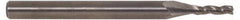 SGS - 27/64", 1" LOC, 7/16" Shank Diam, 2-3/4" OAL, 3 Flute, Solid Carbide Square End Mill - Single End, Uncoated, Spiral Flute, 30° Helix, Centercutting, Right Hand Cut, Right Hand Flute, Series 5 - Exact Tool & Supply