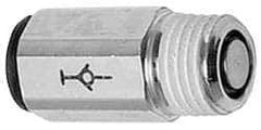 Legris - 10mm Outside Diam, 3/8 BSPT, Nickel Plated Brass Push-to-Connect Tube Self-Sealing Male Connector - 145 Max psi, Tube to Male BSPT, Buna-N O-Ring - Exact Tool & Supply