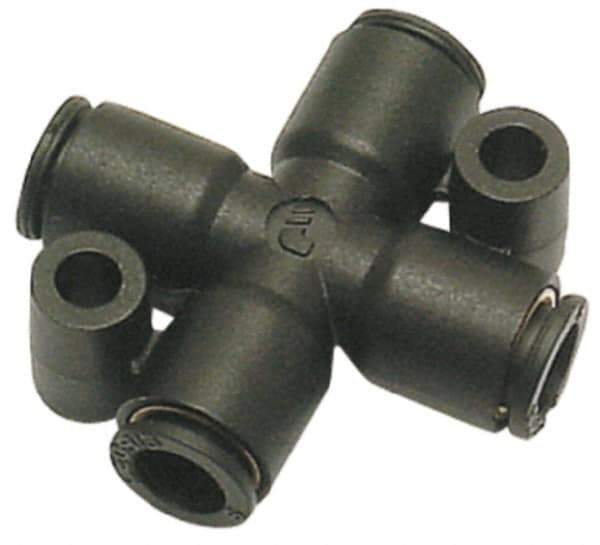 Legris - 5/16" Outside Diam, Nylon Push-to-Connect Cross - 290 Max psi, Black - Exact Tool & Supply