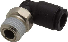 Legris - 6mm Outside Diam, 1/8 NPT, Nylon Push-to-Connect Tube Male Elbow - 290 Max psi, Tube to Male NPT Connection, Buna Nitrile O-Ring - Exact Tool & Supply