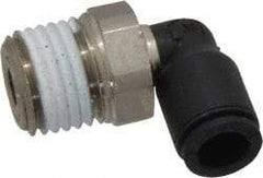 Legris - 6mm Outside Diam, 1/4 NPT, Nylon Push-to-Connect Tube Male Elbow - 290 Max psi, Tube to Male NPT Connection, Buna Nitrile O-Ring - Exact Tool & Supply