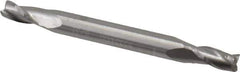 Atrax - 5/32", 5/16" LOC, 3/16" Shank Diam, 2" OAL, 3 Flute, Solid Carbide Square End Mill - Double End, Uncoated, Spiral Flute, 30° Helix, Centercutting - Exact Tool & Supply