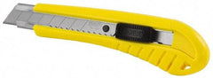 Stanley - Snap Utility Knife - 4.33" Blade, Yellow Handle, 1 Blade Included - Exact Tool & Supply
