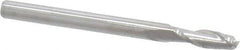 Atrax - 3mm, 9mm LOC, 3mm Shank Diam, 38mm OAL, 2 Flute, Solid Carbide Square End Mill - Single End, Uncoated, Spiral Flute, 30° Helix, Centercutting, Right Hand Cut - Exact Tool & Supply