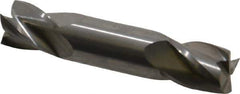 Atrax - 10mm, 12mm LOC, 10mm Shank Diam, 70mm OAL, 4 Flute, Solid Carbide Square End Mill - Double End, Uncoated, Spiral Flute, 30° Helix, Centercutting, Right Hand Cut - Exact Tool & Supply