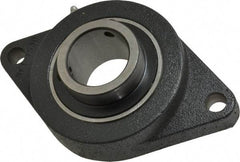 Browning - 2" ID, 8-1/2" OAL x 5-1/4" OAH 2-Bolt Flange - 6,601 Lb Static Cap, 9,752 Lb Dyn Cap, 7-1/4" Btw Mnt Hole Ctrs, Cast Iron - Exact Tool & Supply