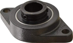 Browning - 1-1/4" ID, 6-1/8" OAL x 3-5/8" OAH 2-Bolt Flange - 3,493 Lb Static Cap, 5,782 Lb Dyn Cap, 5-1/8" Btw Mnt Hole Ctrs, Cast Iron - Exact Tool & Supply