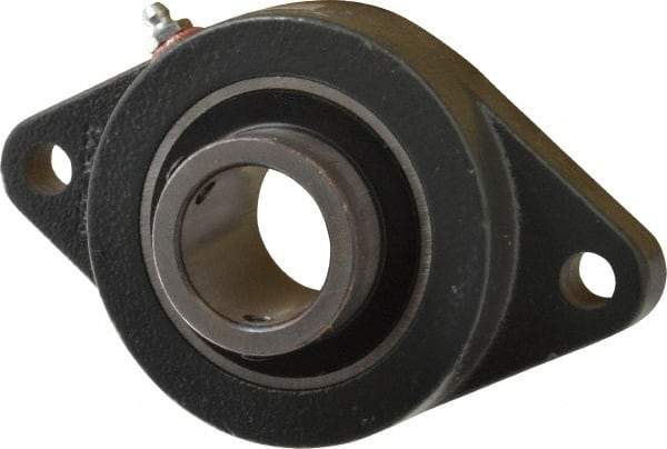 Browning - 1-1/2" ID, 6-3/4" OAL x 4-1/8" OAH 2-Bolt Flange - 4,467 Lb Static Cap, 7,340 Lb Dyn Cap, 5-21/32" Btw Mnt Hole Ctrs, Cast Iron - Exact Tool & Supply