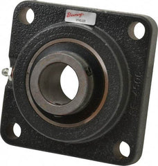 Browning - 1-1/4" ID, 4-5/8" OAL x 4-5/8" OAH 4-Bolt Flange - 3,493 Lb Static Cap, 5,782 Lb Dyn Cap, 3-5/8" Btw Mnt Hole Ctrs, Cast Iron - Exact Tool & Supply