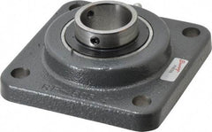 Browning - 1-1/4" ID, 4-1/4" OAL x 4-1/4" OAH 4-Bolt Flange - 2,567 Lb Static Cap, 4,381 Lb Dyn Cap, 3-1/4" Btw Mnt Hole Ctrs, Cast Iron - Exact Tool & Supply