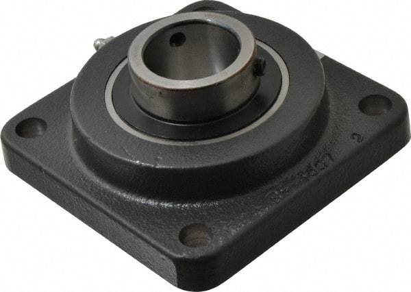 Browning - 1-1/2" ID, 5-1/8" OAL x 5-1/8" OAH 4-Bolt Flange - 4,467 Lb Static Cap, 7,340 Lb Dyn Cap, 4" Btw Mnt Hole Ctrs, Cast Iron - Exact Tool & Supply