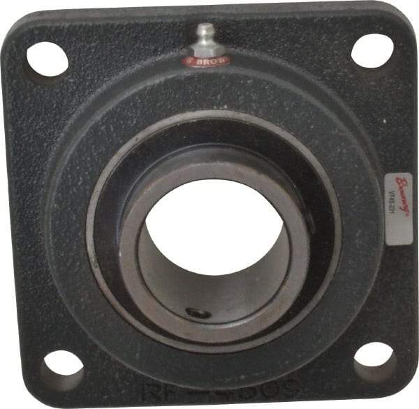 Browning - 1-15/16" ID, 5-5/8" OAL x 5-5/8" OAH 4-Bolt Flange - 5,216 Lb Static Cap, 7,889 Lb Dyn Cap, 4-3/8" Btw Mnt Hole Ctrs, Cast Iron - Exact Tool & Supply