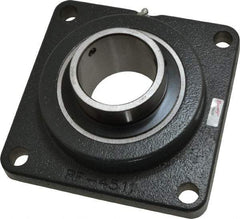 Browning - 2-7/16" ID, 6-7/8" OAL x 6-7/8" OAH 4-Bolt Flange - 8,150 Lb Static Cap, 11,789 Lb Dyn Cap, 5-5/8" Btw Mnt Hole Ctrs, Cast Iron - Exact Tool & Supply