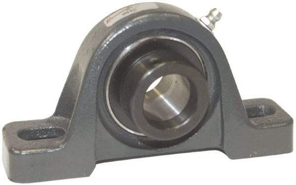 Browning - 1-7/16" ID, 6-3/4" OAL x 3-11/16" OAH Pillow Block - 3,493 Lb Static Cap, 5,782 Lb Dyn Cap, 5" Btw Mnt Hole Ctrs, 1-7/8" Base-to-Ctr Ht, Cast Iron - Exact Tool & Supply