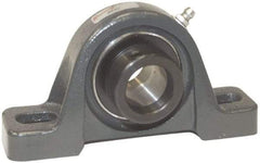 Browning - 2-7/16" ID, 9-1/2" OAL x 5-9/16" OAH Pillow Block - 8,150 Lb Static Cap, 11,789 Lb Dyn Cap, 7-13/32" Btw Mnt Hole Ctrs, 2-3/4" Base-to-Ctr Ht, Cast Iron - Exact Tool & Supply