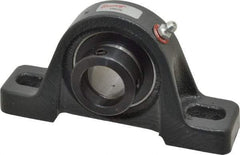 Browning - 1" ID, 5-1/2" OAL x 2-13/16" OAH Pillow Block - 1,651 Lb Static Cap, 2,801 Lb Dyn Cap, 4-1/8" Btw Mnt Hole Ctrs, 1-7/16" Base-to-Ctr Ht, Cast Iron - Exact Tool & Supply