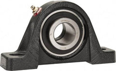 Browning - 1-1/4" ID, 6-3/4" OAL x 3-11/16" OAH Pillow Block - 3,493 Lb Static Cap, 5,782 Lb Dyn Cap, 5" Btw Mnt Hole Ctrs, 1-7/8" Base-to-Ctr Ht, Cast Iron - Exact Tool & Supply