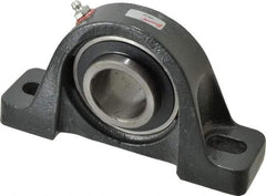 Browning - 1-1/2" ID, 7-1/8" OAL x 4" OAH Pillow Block - 4,467 Lb Static Cap, 7,340 Lb Dyn Cap, 5-3/8" Btw Mnt Hole Ctrs, 2" Base-to-Ctr Ht, Cast Iron - Exact Tool & Supply
