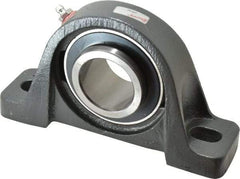 Browning - 1-11/16" ID, 7-3/8" OAL x 4-1/4" OAH Pillow Block - 5,139 Lb Static Cap, 7,901 Lb Dyn Cap, 5-21/32" Btw Mnt Hole Ctrs, 2-1/8" Base-to-Ctr Ht, Cast Iron - Exact Tool & Supply