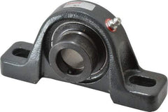 Browning - 15/16" ID, 5-1/2" OAL x 2-13/16" OAH Pillow Block - 1,651 Lb Static Cap, 2,801 Lb Dyn Cap, 4-1/8" Btw Mnt Hole Ctrs, 1-7/16" Base-to-Ctr Ht, Cast Iron - Exact Tool & Supply