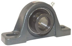 Browning - 1-15/16" ID, 8" OAL x 4-1/2" OAH Pillow Block - 5,216 Lb Static Cap, 7,889 Lb Dyn Cap, 6-3/16" Btw Mnt Hole Ctrs, 2-3/16" Base-to-Ctr Ht, Cast Iron - Exact Tool & Supply