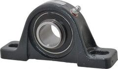 Browning - 1" ID, 5-1/2" OAL x 2-11/16" OAH Pillow Block - 1,651 Lb Static Cap, 2,801 Lb Dyn Cap, 4-1/8" Btw Mnt Hole Ctrs, 1-5/16" Base-to-Ctr Ht, Cast Iron - Exact Tool & Supply