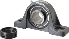 Browning - 1-3/16" ID, 6-3/16" OAL x 3-5/32" OAH Pillow Block - 2,567 Lb Static Cap, 4,381 Lb Dyn Cap, 4-5/8" Btw Mnt Hole Ctrs, 1-9/16" Base-to-Ctr Ht, Cast Iron - Exact Tool & Supply