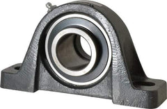 Browning - 1-1/2" ID, 7-1/8" OAL x 3-15/16" OAH Pillow Block - 4,467 Lb Static Cap, 7,340 Lb Dyn Cap, 5-3/8" Btw Mnt Hole Ctrs, 1-15/16" Base-to-Ctr Ht, Cast Iron - Exact Tool & Supply