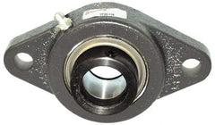 Browning - 1-15/16" ID, 7-7/16" OAL x 4-9/16" OAH 2-Bolt Flange - 5,216 Lb Static Cap, 7,889 Lb Dyn Cap, 6-3/16" Btw Mnt Hole Ctrs, Cast Iron - Exact Tool & Supply