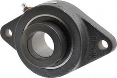 Browning - 1-1/2" ID, 6-3/4" OAL x 4-1/8" OAH 2-Bolt Flange - 4,467 Lb Static Cap, 7,340 Lb Dyn Cap, 5-21/32" Btw Mnt Hole Ctrs, Cast Iron - Exact Tool & Supply