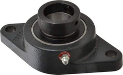 Browning - 1-1/4" ID, 5-9/16" OAL x 3-1/8" OAH 2-Bolt Flange - 2,567 Lb Static Cap, 4,381 Lb Dyn Cap, 4-19/32" Btw Mnt Hole Ctrs, Cast Iron - Exact Tool & Supply
