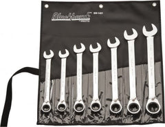 Blackhawk by Proto - 7 Pc, 13/16 - 1-1/4", Reversible Ratcheting Combination Wrench Set - Exact Tool & Supply