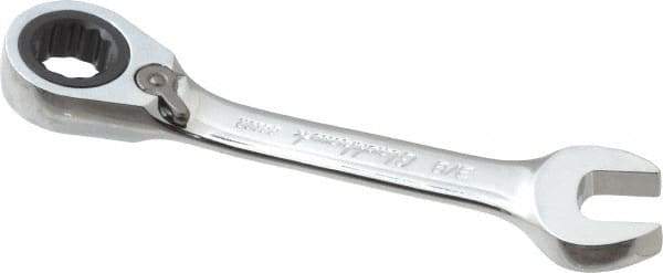 Blackhawk by Proto - 3/8" 12 Point Combination Wrench - 15° Head Angle, 3-51/64" OAL, Steel, Chrome Finish - Exact Tool & Supply