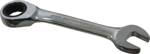 Blackhawk by Proto - 7/16" 12 Point Combination Wrench - 15° Head Angle, 4" OAL, Steel, Chrome Finish - Exact Tool & Supply