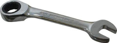 Blackhawk by Proto - 7/16" 12 Point Combination Wrench - 15° Head Angle, 4" OAL, Steel, Chrome Finish - Exact Tool & Supply