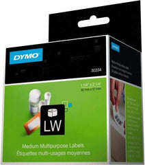 Dymo - 2-1/4" Long, White Label Printer Cartridge - For DYMO LabelWriter Printers - Exact Tool & Supply