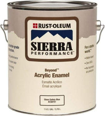 Rust-Oleum - 1 Gal Safety Blue Gloss Finish Acrylic Enamel Paint - Interior/Exterior, <0 gL VOC Compliance - Exact Tool & Supply