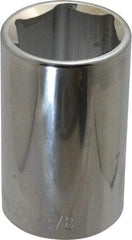 Paramount - 1-3/8", 1/2" Drive, Deep Hand Socket - 6 Points, 3-1/2" OAL, Steel, Chrome Finish - Exact Tool & Supply