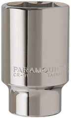 Paramount - 1-5/8", 3/4" Drive, Deep Hand Socket - 6 Points, 3-1/2" OAL, Steel, Chrome Finish - Exact Tool & Supply
