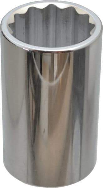 Paramount - 1-5/16", 1/2" Drive, Deep Hand Socket - 12 Points, 3-1/2" OAL, Steel, Chrome Finish - Exact Tool & Supply