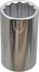 Paramount - 1-5/16", 1/2" Drive, Deep Hand Socket - 12 Points, 3-1/2" OAL, Steel, Chrome Finish - Exact Tool & Supply
