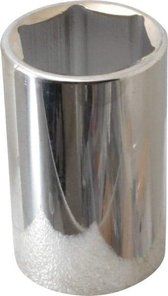 Paramount - 1-7/16", 1/2" Drive, Deep Hand Socket - 6 Points, 3-1/2" OAL, Steel, Chrome Finish - Exact Tool & Supply