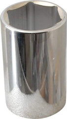 Paramount - 1-7/16", 1/2" Drive, Deep Hand Socket - 6 Points, 3-1/2" OAL, Steel, Chrome Finish - Exact Tool & Supply