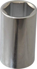 Paramount - 1-5/16", 1/2" Drive, Deep Hand Socket - 6 Points, 3-1/2" OAL, Steel, Chrome Finish - Exact Tool & Supply