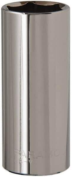Paramount - 15/16", 1/2" Drive, Deep Hand Socket - 6 Points, 3-3/32" OAL, Steel, Chrome Finish - Exact Tool & Supply