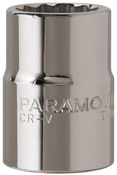 Paramount - 15/16", 3/4" Drive, Standard Hand Socket - 12 Points, 2" OAL, Chrome Finish - Exact Tool & Supply