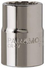 Paramount - 15/16", 3/4" Drive, Standard Hand Socket - 12 Points, 2" OAL, Chrome Finish - Exact Tool & Supply