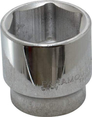 Paramount - 1-1/2", 1/2" Drive, Standard Hand Socket - 6 Points, 1-1/2" OAL, Steel, Chrome Finish - Exact Tool & Supply